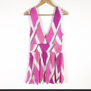 Anthropologie Little Yellow Button Deep V